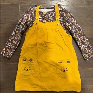 Carter's Yellow Dress with Floral Top Cottagecore Girlhoodcore